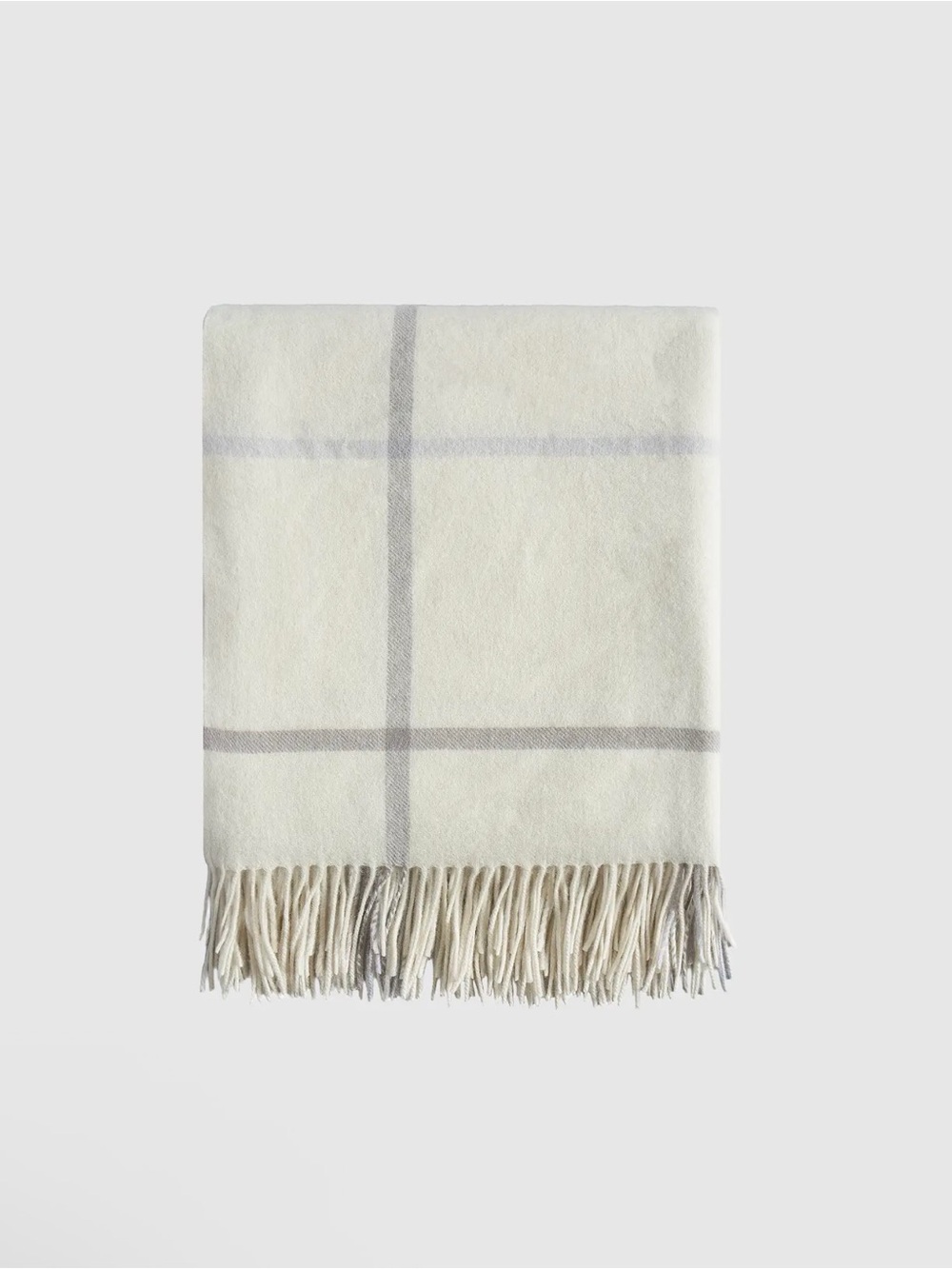 Quince Mongolian Cashmere Plaid Throw NWT 26